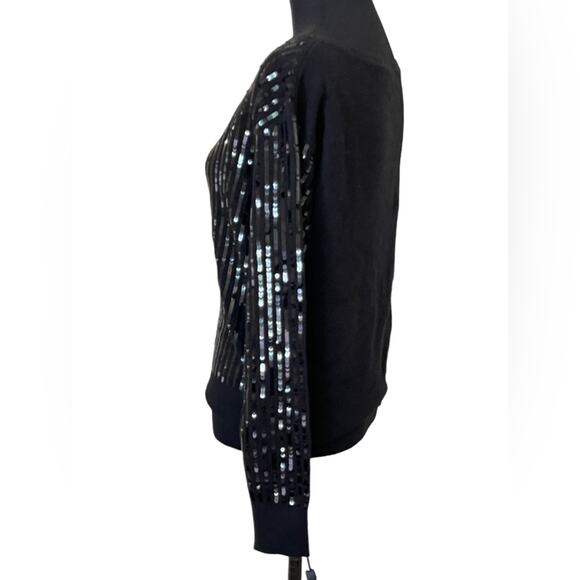 New ~ HALOGEN ~ Sparkle Sequin Sweater XS VISCOSE SOFT OVERSIZED - Picture 6 of 6